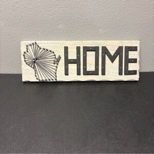 Wisconsin “Home” Wall Decor, Wooden, Gray, 16”x5.5”